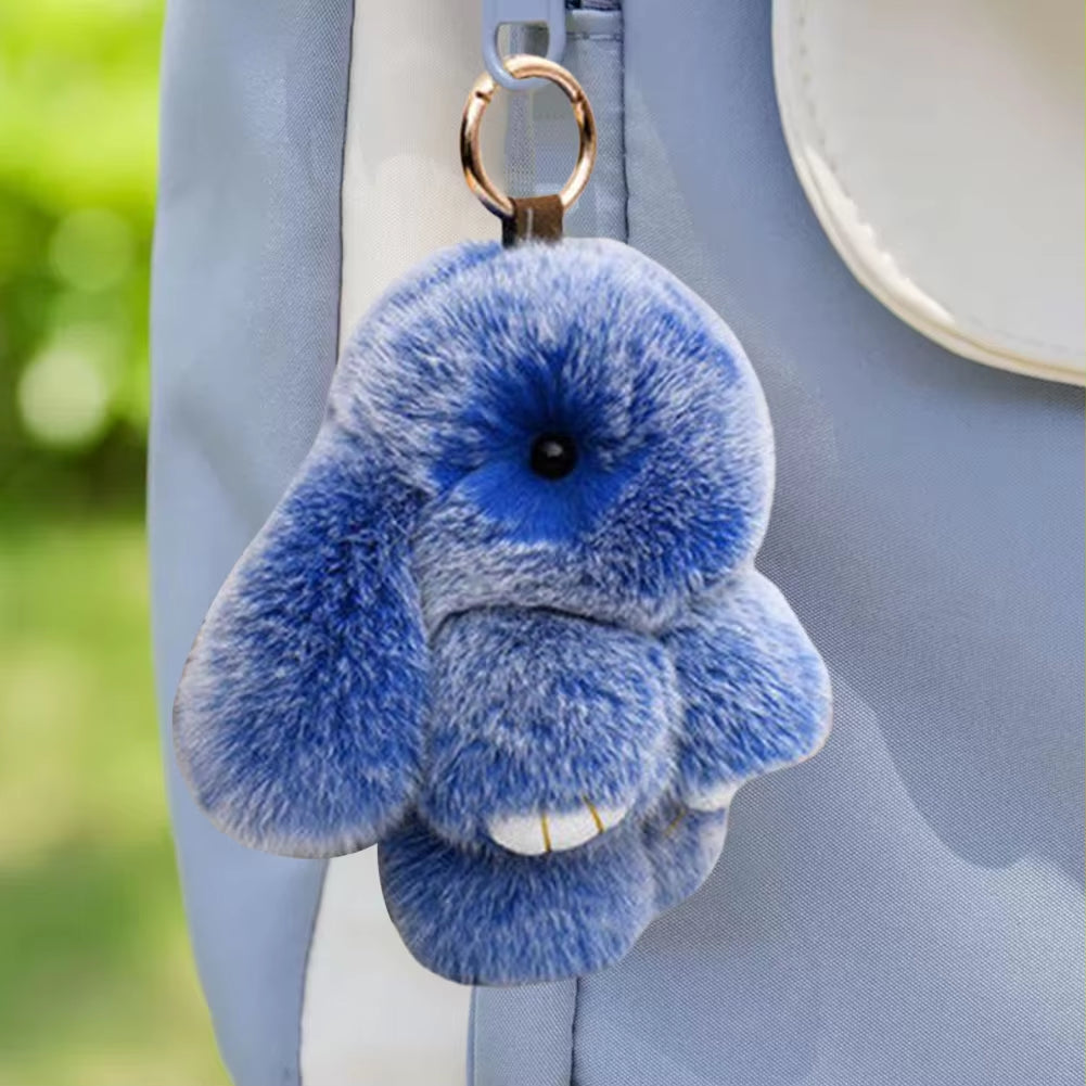 Cute Plush Bunny Keychain Kawaii Stuffed Animal Keychain Lovely Keyring Pendant for Women Teen Girls Kids Backpack Purse