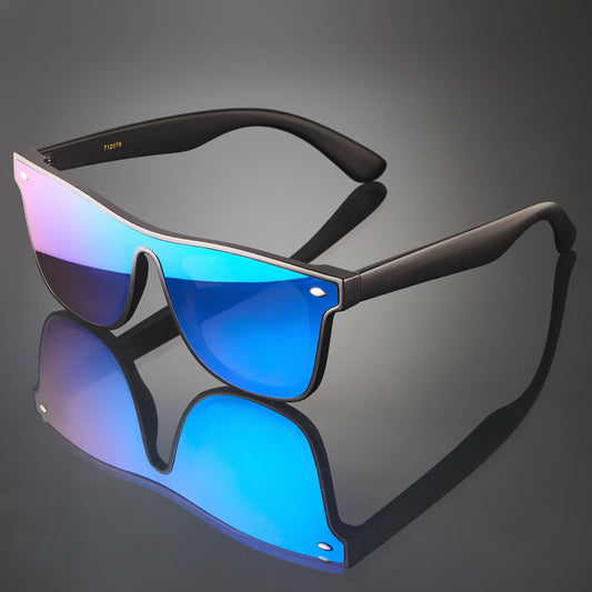 Trendy Cool Mens Womens Retro Sunglasses Fun Square Shield Mirrored Sun Glasses